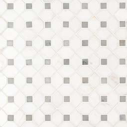MSI Bianco Dolomite Dotty Polished 12" x 12" Mosaic Tile