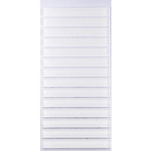 Total Home Distributors Pastel Mosaic Grid Collection 0.75"x6" White Mosaic Tile
