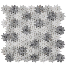 Load image into Gallery viewer, Elysium Tiles Daisy Wild Grey 12.5&quot; x 13&quot; Mosaic Tile
