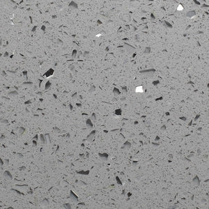 Elite Stone Grey Galaxy Polished 108" x 52" Prefabricated Quartz Slab