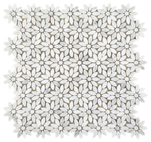 Load image into Gallery viewer, Elysium Tiles Daisy Wild Carrara 12.50&quot; x 12.75&quot; Mosaic Tile
