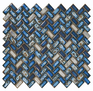 Elysium Tiles Tango Sapphire 11.25" x 12.75" Mosaic Tile