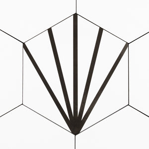 Total Home Distributors Meraki Even Collection Hexagon Blanco Hexagon 8" x 9" Porcelain Tile