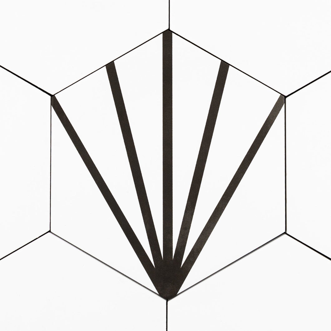 Total Home Distributors Meraki Even Collection Hexagon Blanco Hexagon 8