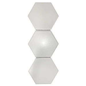 Total Home Distributors Matte White Hexagon 4" x 4" Mosaic Tile