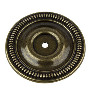 63.5mm (2.5") Antique Brass Round Classic Cabinet Hardware Backplate