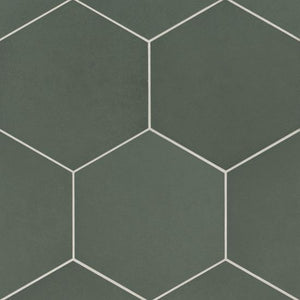 Bedrosians Makoto Collection Midori Green Matte Hexagon 10" x 10" Porcelain Tile (10.76 ft² Per Box)