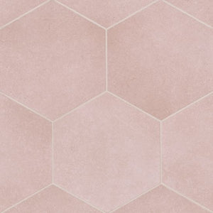 Bedrosians Makoto Collection Momorio Blush Matte Hexagon 10" x 10" Porcelain Tile (10.76 ft² Per Box)