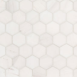 MSI Bianco Dolomite 2" Hexagon Polished 12" x 12" Mosaic Tile