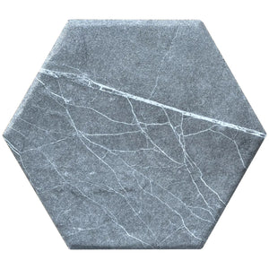 Bellezza Ceramica Dorset Gray Hexagon Polished 8" x 9.5" Porcelain Tile