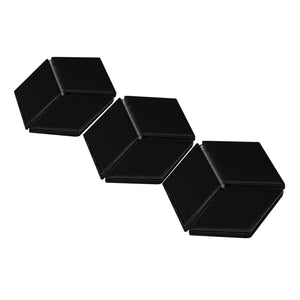 Total Home Distributors Shapes Cube Collection LT Black Glossy 11" x 12" Mosaic Tile