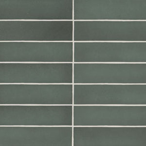 Bedrosians Makoto Collection Midori Green 2.5" x 10" Ceramic Tile (5.38 ft² Per Box)