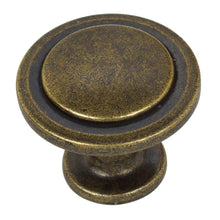 Load image into Gallery viewer, 32mm (1.25&quot;) Antique Brass Classic Round Ring Cabinet Knobs
