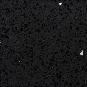 Elite Stone Black Sparkle Polished 108" x 24" Prefabricated Quartz Slab