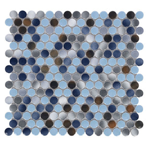 Elysium Tiles Penny Round Beach 11.5" x 12.25" Mosaic Tile