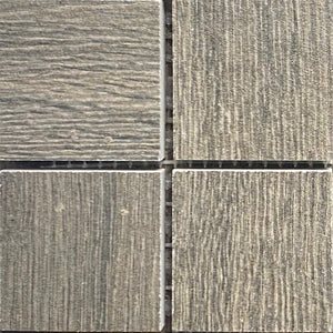 Estima Ceramica Brigantina Collection Grey Oak Wood Look 12" x 12" Mosaic Tile