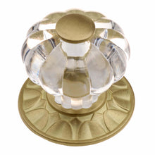 Load image into Gallery viewer, 32mm (1.25&quot;) Clear Acrylic Melon Cabinet Knob with Satin Gold Backplate
