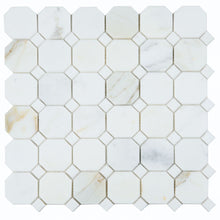 Load image into Gallery viewer, Elysium Tiles Octagon Calacatta Gold 11.75&quot; x 11.75&quot; Mosaic Tile
