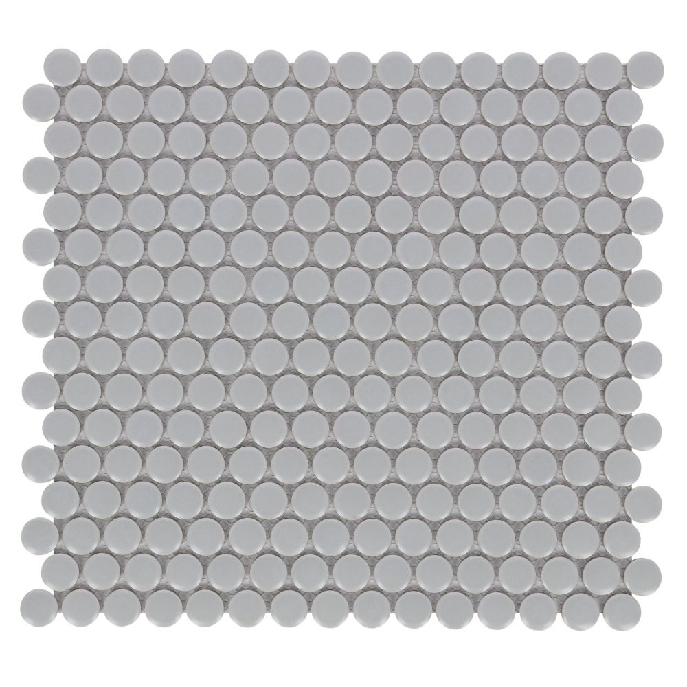 Elysium Tiles Penny Round City Grey Matte 11.5