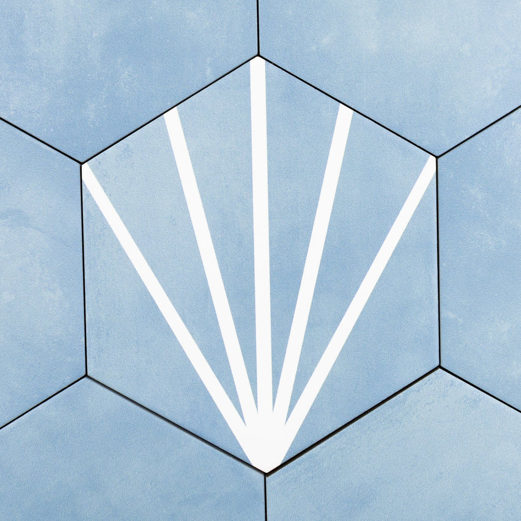 Total Home Distributors Meraki Even Collection Hexagon Aguamarina Hexagon 8