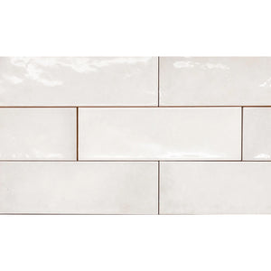 Total Home Distributors Village Collection White 2.5" x 8" Glossy Subway Tile
