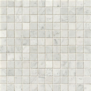 Bedrosians White Carrara Honed 12" x 12" Mosaic Tile