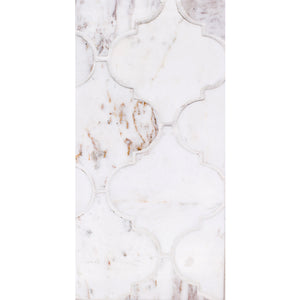 Total Home Distributors Sto-Re Collection Polished Volakas Arabesque 6.25" x 5.25" Mosaic Tile