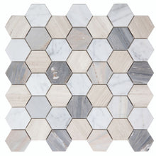 Load image into Gallery viewer, Elysium Tiles Hexagon Blue 11.75&quot; x 12&quot; Mosaic Tile
