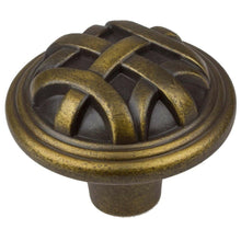 Load image into Gallery viewer, 32mm (1.25&quot;) Brass Gold Round Braided Cabinet Knob

