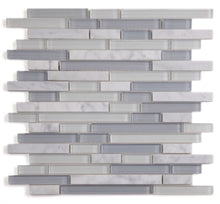 Load image into Gallery viewer, Elysium Tiles Linear Grey Label 11.75&quot; x 11.75&quot; Mosaic Tile

