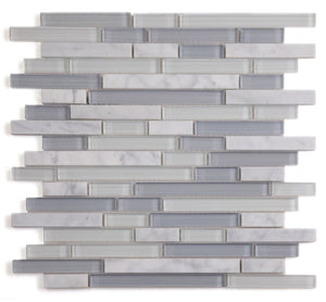 Elysium Tiles Linear Grey Label 11.75" x 11.75" Mosaic Tile