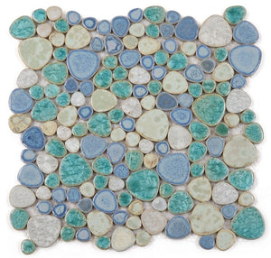 Elysium Tiles Growing Sea Pebble 11.5" x 11.5" Mosaic Tile