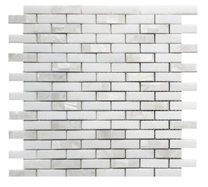 Elysium Tiles Diana Linear Thassos 11.25" x 12" Mosaic Tile