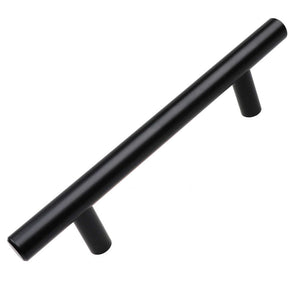 95mm (3.75") Center to Center Matte Black Modern Cabinet Hardware Handle