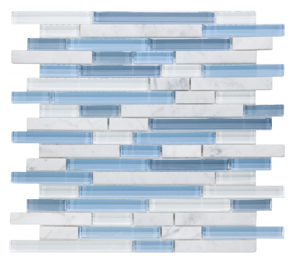 Elysium Tiles Linear Carrara Blue 11.75