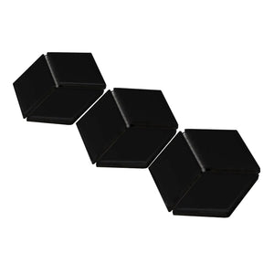 Total Home Distributors Shapes Cube Collection LT Black Matte 11" x 12" Mosaic Tile