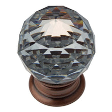 Load image into Gallery viewer, 32mm (1.25&quot;) Oil Rubbed Bronze Base Classic Crystal Cabinet Knob
