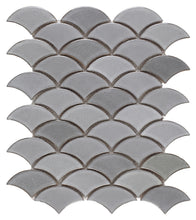 Load image into Gallery viewer, Elysium Tiles Dragon Scale Grey 10&quot; x 12&quot; Mosaic Tile
