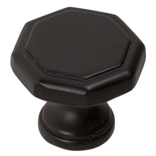 Load image into Gallery viewer, 28.5 mm (1.125&quot;) Matte Black Classic Octagon Cabinet Knob
