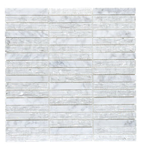 Elysium Tiles Icy Band 11.75" x 12" Mosaic Tile