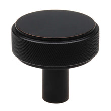 Load image into Gallery viewer, 38mm (1.5&quot;) Oil Rubbed Bronze Solid Round Knurled Cabinet Knob
