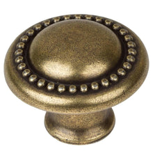 Load image into Gallery viewer, 32mm (1.25&quot;) Matte Black Transitional Round Beaded Cabinet Knob
