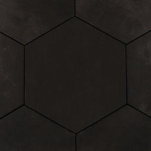 Total Home Distributors Meraki Base Collection Hexagon Negro 8" x 9" Porcelain Tile