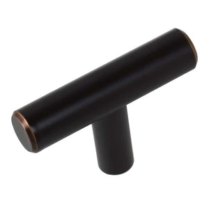 51mm (2") Oil Rubbed Bronze Modern Cabinet T-Knob