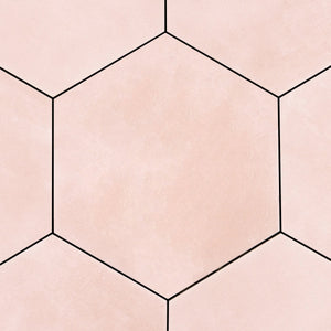 Total Home Distributors Meraki Base Collection Hexagon Rosa 8" x 9" Porcelain Tile