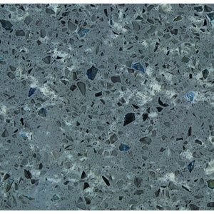 Elite Stone Zircon Blue Polished 108" x 52" Prefabricated Quartz Slab