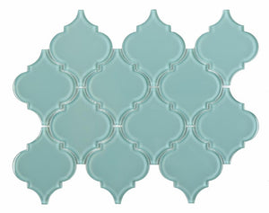 Ottimo Ceramics Regal Aqua Blue 0.72 ft² 10" x 11" Mosaic Tile