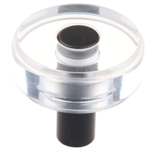 38mm (1.5") Oil Rubbed Bronze Round Modern Clear Acrylic Cabinet Knob