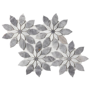 Elysium Tiles Daisy Bloom Dusk 11.75" x 13.25" Mosaic Tile