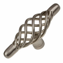 Load image into Gallery viewer, 76mm (3&quot;) Satin Nickel Classic Twisted Birdcage Cabinet Knob
